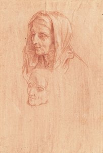 Twee Studies voor het Hoofd van een Oude Vrouw